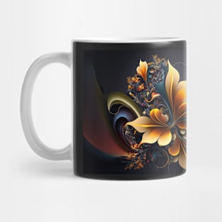 Abstract Floral Garden Botanical Print Mug